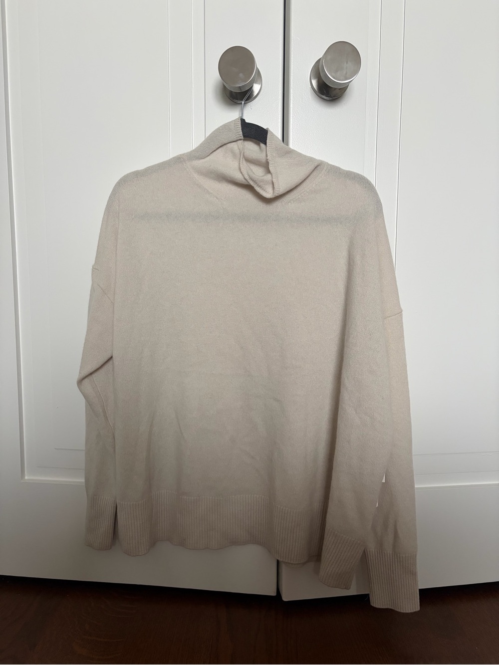 Nordstrom - Oversized Cashmere Turtleneck Sweater Cream - Women’s XL
